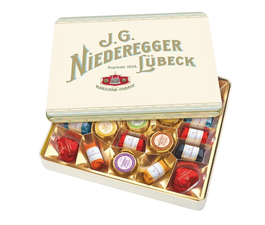 Niederegger Marzipan Pralinen in der Nostalgiedose 298g 