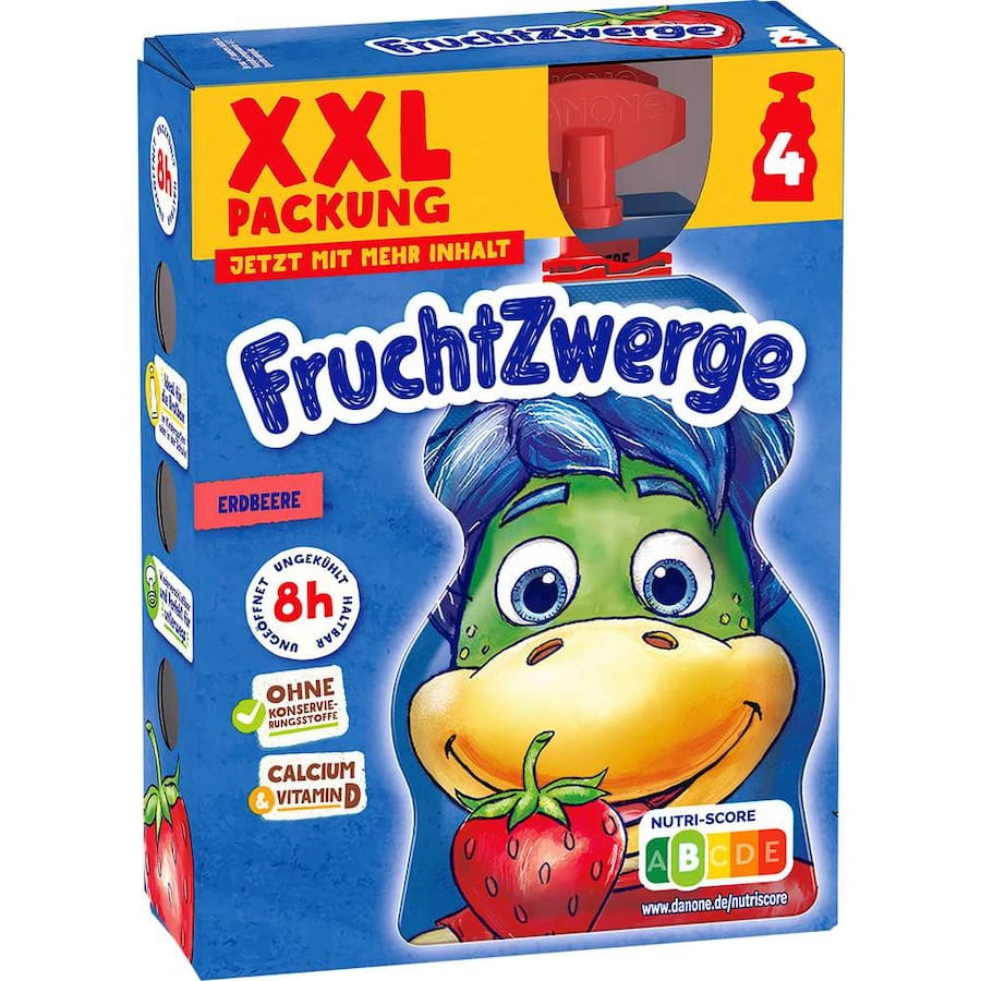 Frucht Zwerge Quetschbeutel Erdbeere 4er 280g