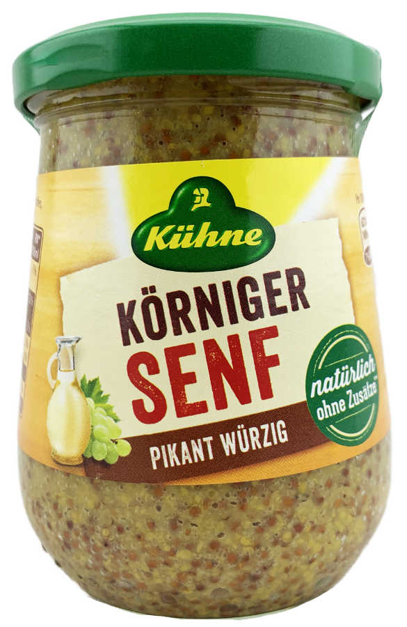 Kühne körniger Senf pikant würzig 250ml