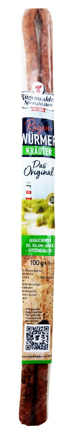 Rügen-Würmer Salami Snack mit Kräutern 2er 100g