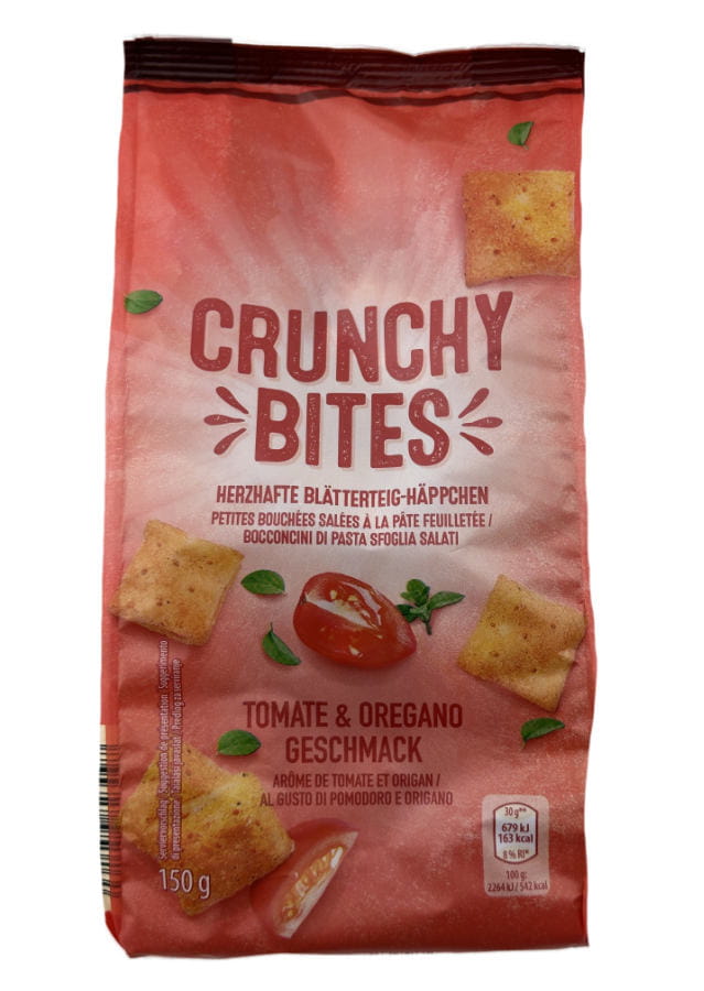 Crunchy Bites Blätterteighäppchen Mit Tomate Oreganogeschmack  150g