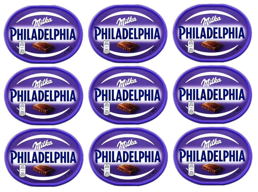 9x Philadelphia Milka Schokoladen Brotaufstrich 175g