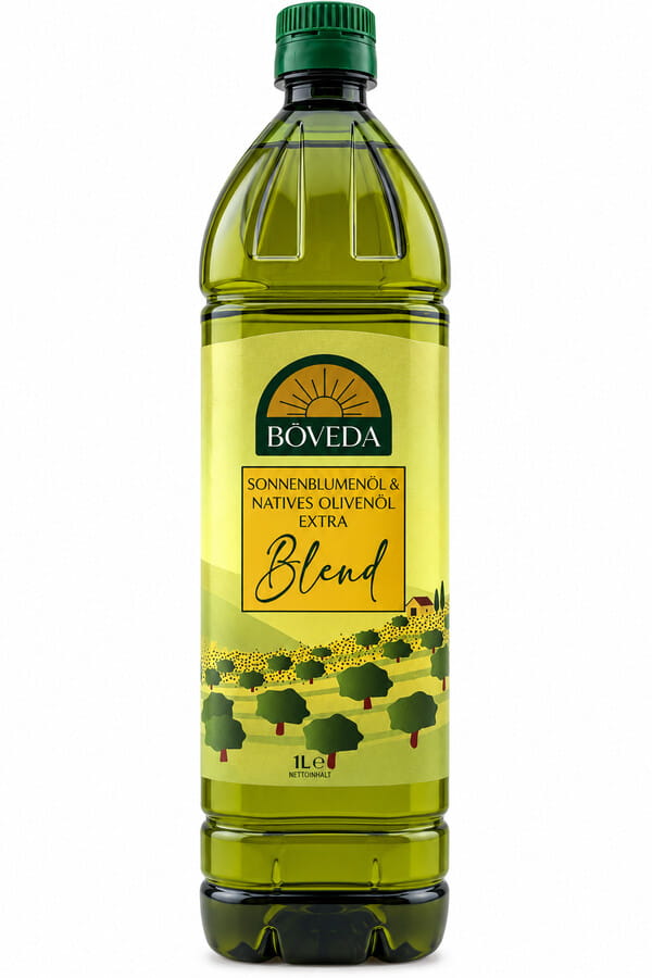 Sonnenblumenöl und Natives Oivenöl Extra BLEND 1000ml