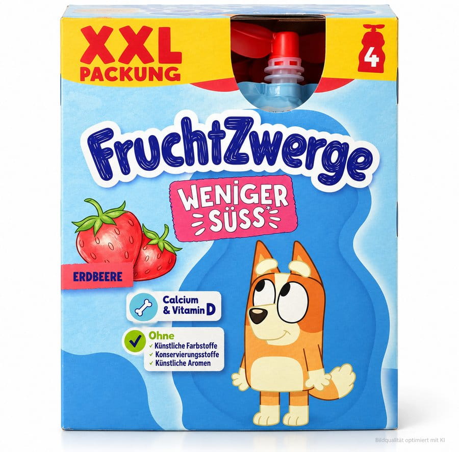 Frucht Zwerge Erdbeere Weniger Süß XXL 4er 280g