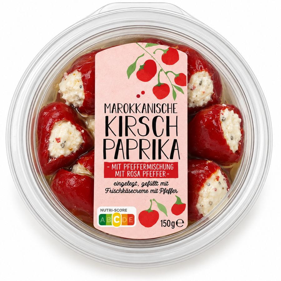 Marokkanische Kirschpaprika mit Pfeffermischung 150g
