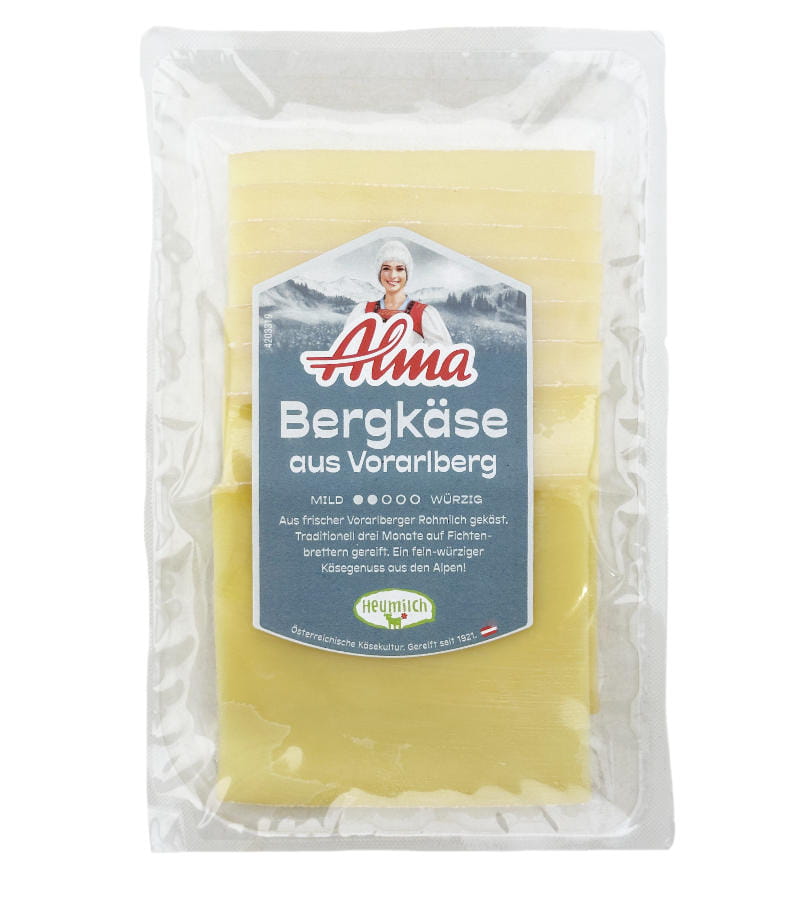 Alma Bergkäse Aus Vorarlberg In Scheiben 125g
