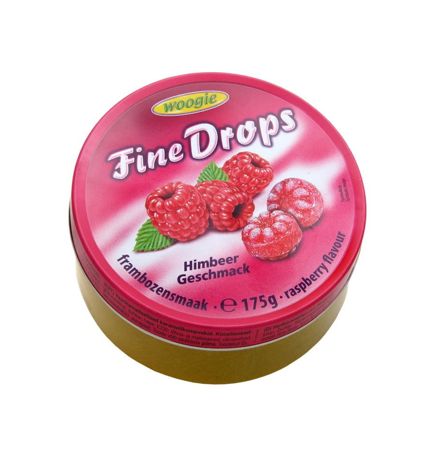 Woogie Fine Drops Himbeer Geschmack 175g