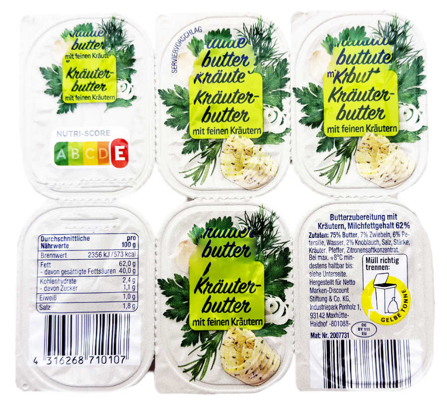 Kräuterbutter In Portionspackungen 6er 120g