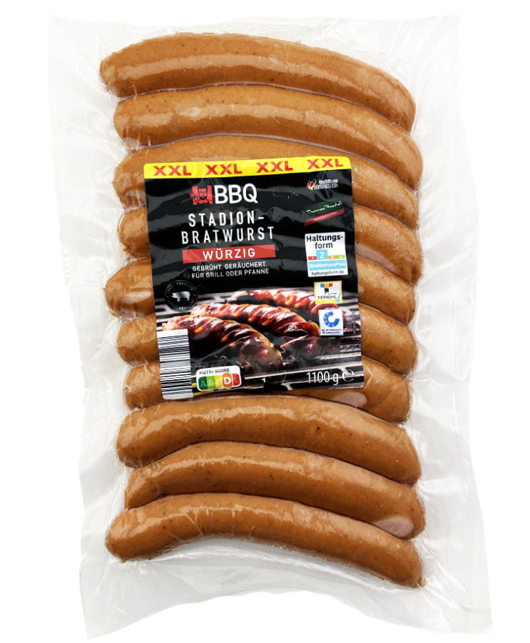 BBQ Stadion Bratwurst Würzig XXL 1100g