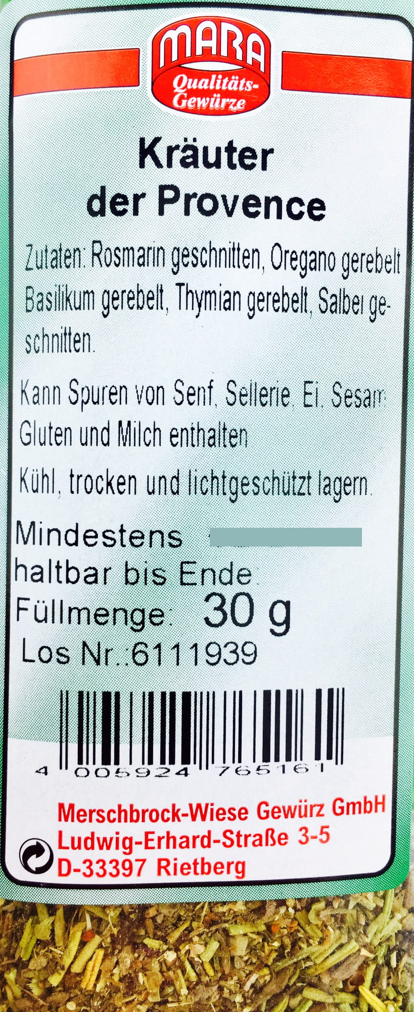 Kräuter der Provence 30g