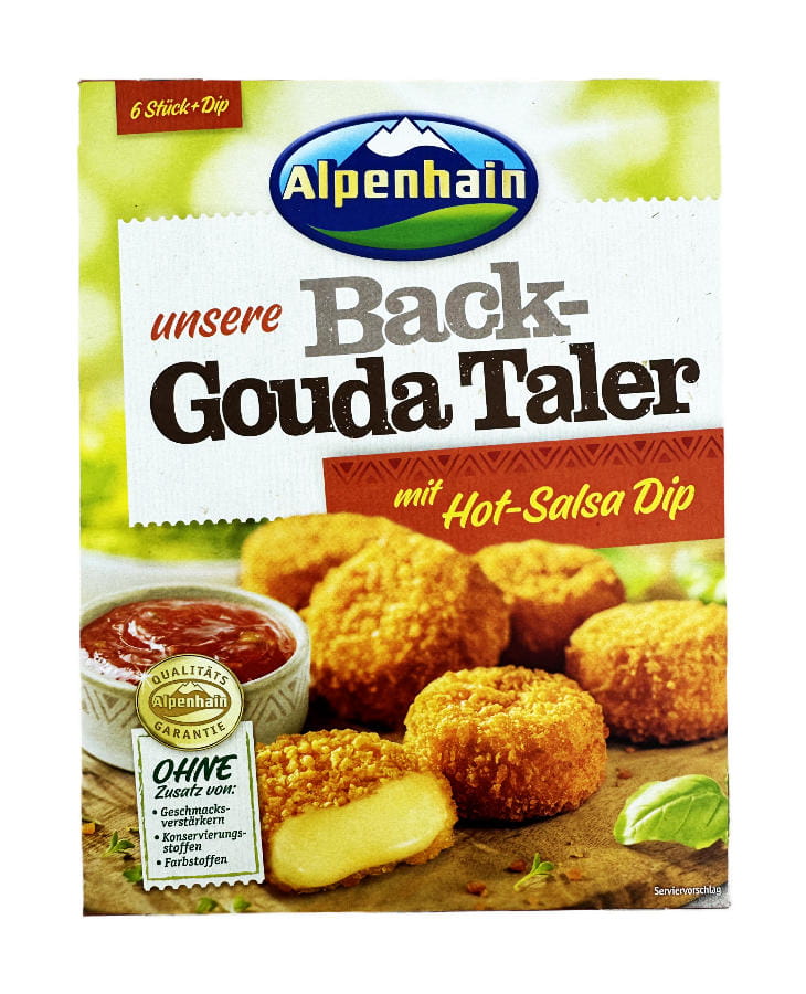 Alpenhain Back Gouda Taler Mit Hot Salsa Dip 200g