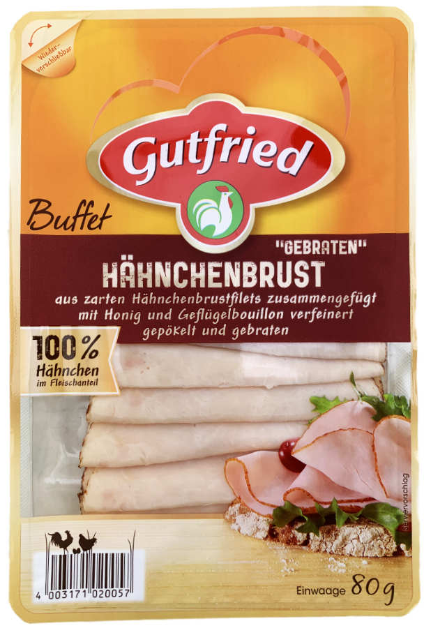 Gutfried Hähnchenbrust Gebraten 80g