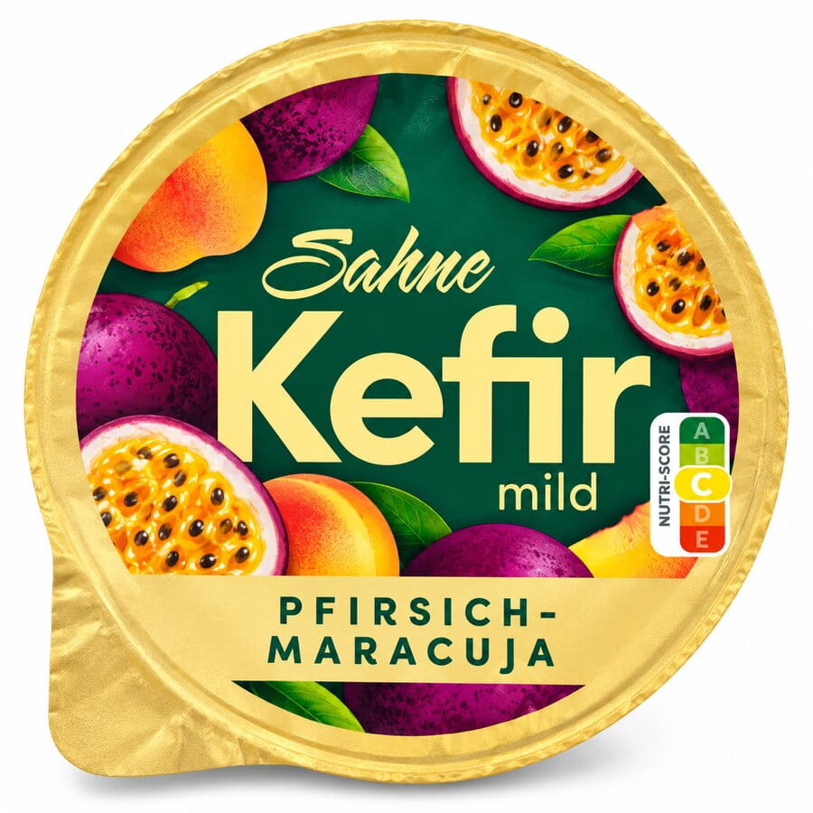 Sahne Kefir Pfirsich Maracuja 250g