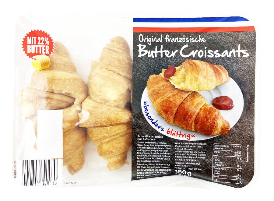 Original Französiche Butter Croissants 4er 180g