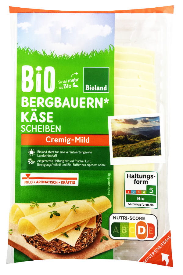 BIO Bergbauernkäse Cremig Mild In Scheiben 150g