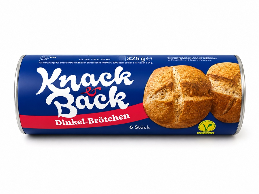 Knack und Backtriebmittel: Dinkelbrötchen 6er 325g