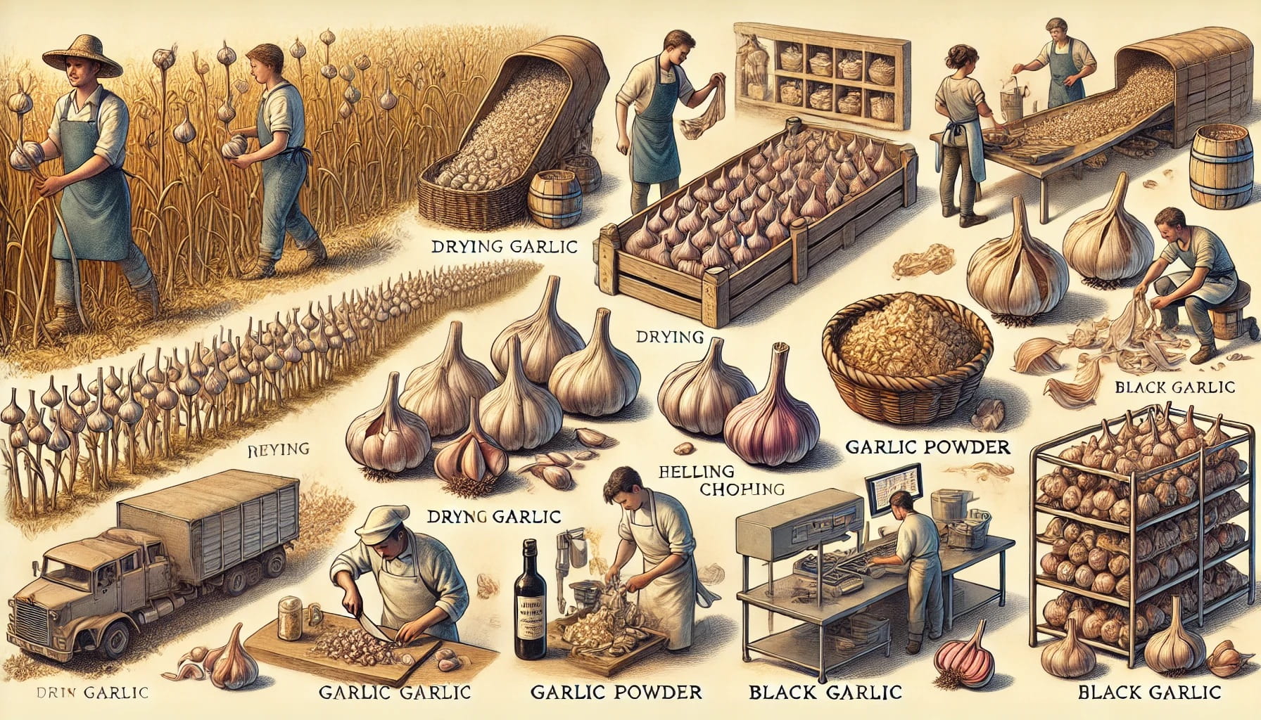 Knoblauch – Ein Blick auf Herkunft, Anbau und Verarbeitungsmethoden