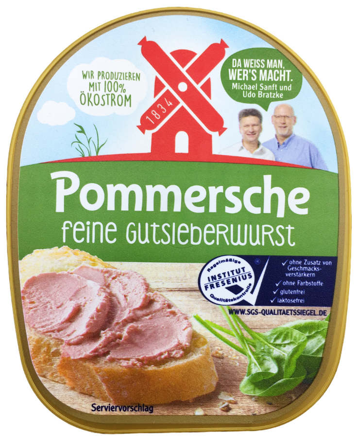 Pommersche Gutsleberwurst fein 125g