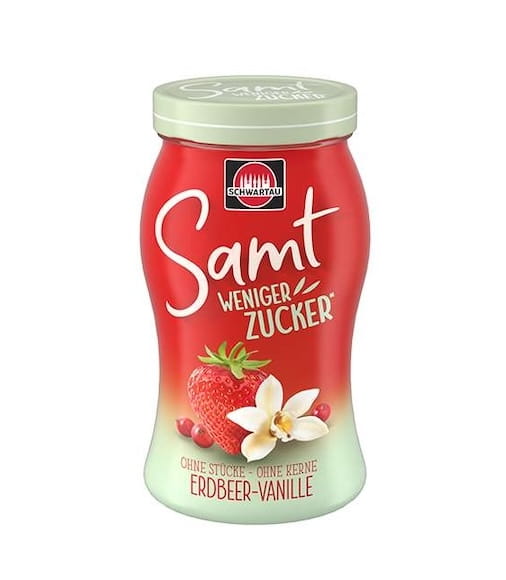 Schwartau Samt Erdbeere Vanille Weniger Zucker 255g