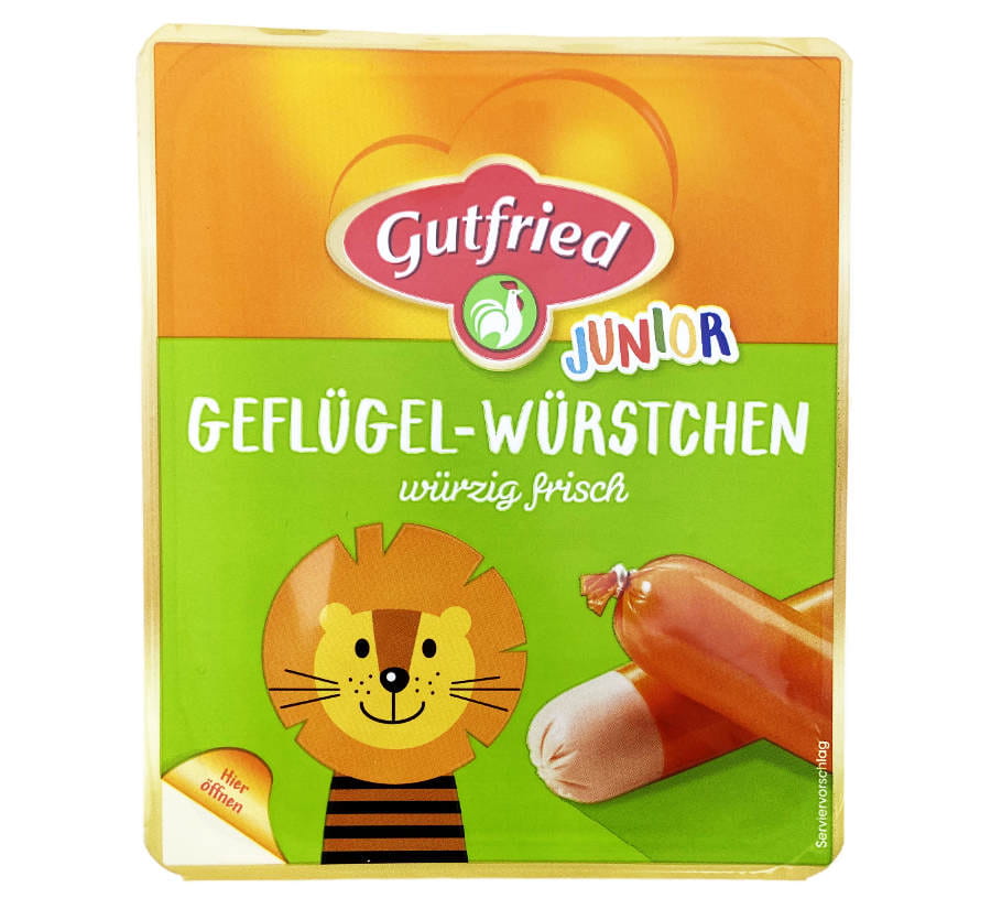 Gutfried Junior Geflügel Würstchen 100g