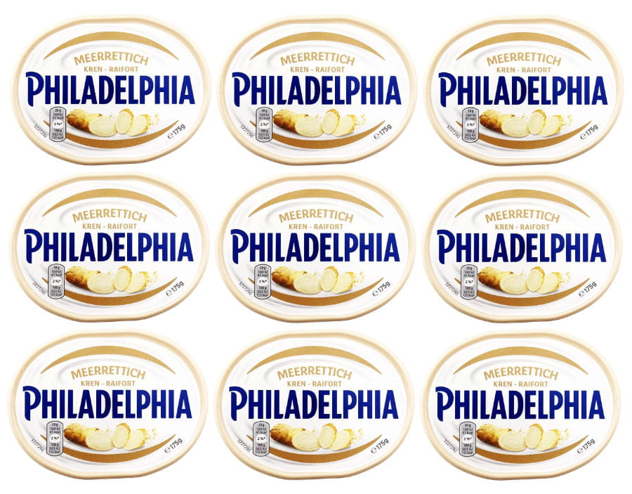 9x Philadelphia Frischkäse Meerrettich 175g