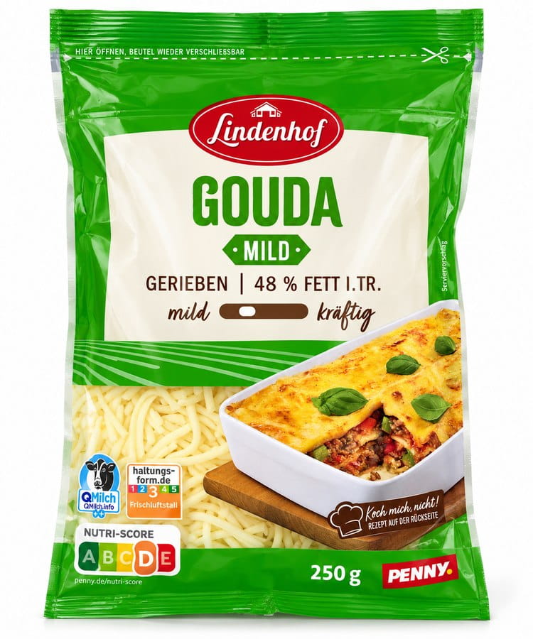 Gouda mild gerieben 250g