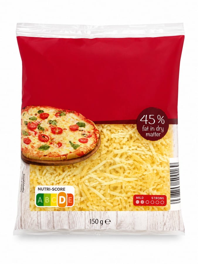 Geriebener Käse zum Überbacken für Pizza 150g