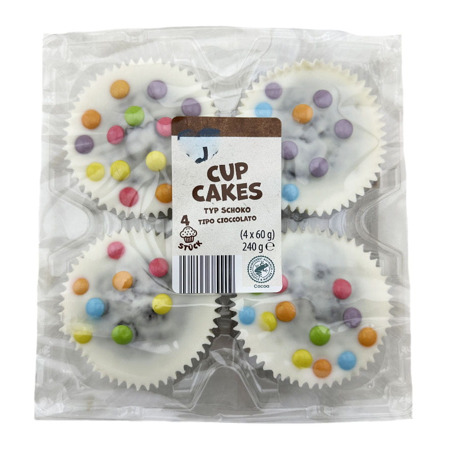 Cup Cakes Typ Schoko 4er 240g