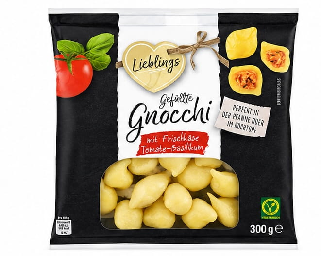 Gefüllte Gnocchi mit Frischkäse Tomaten Basilikum 300g