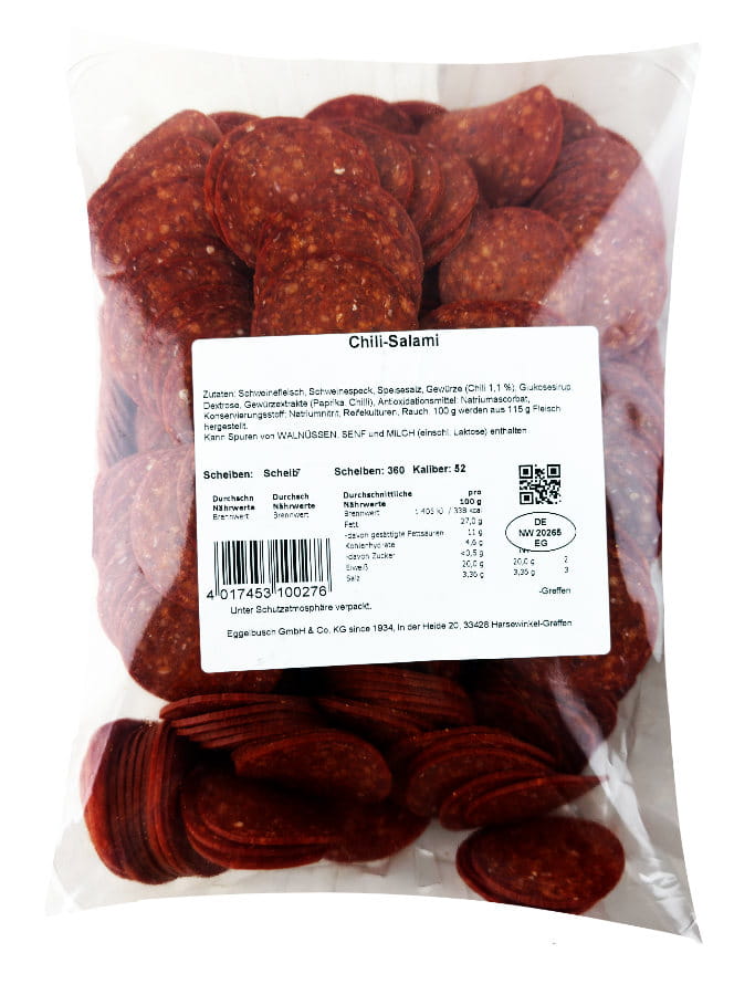 Chili Salami In Scheiben XXL 1000g