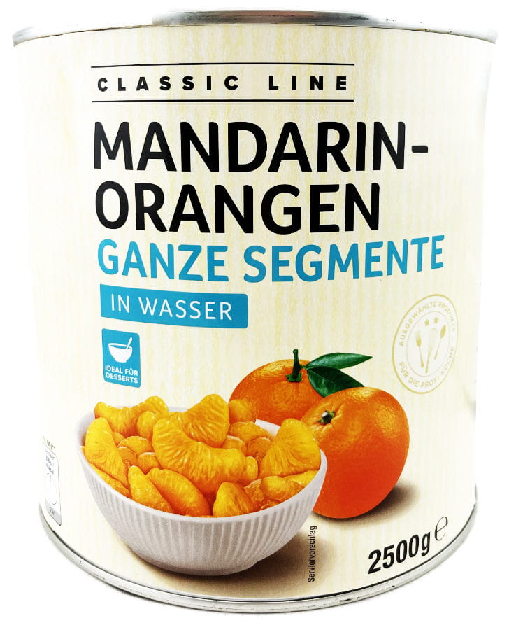 Mandarin Orangen Ganze Segmente In Wasser 2500g