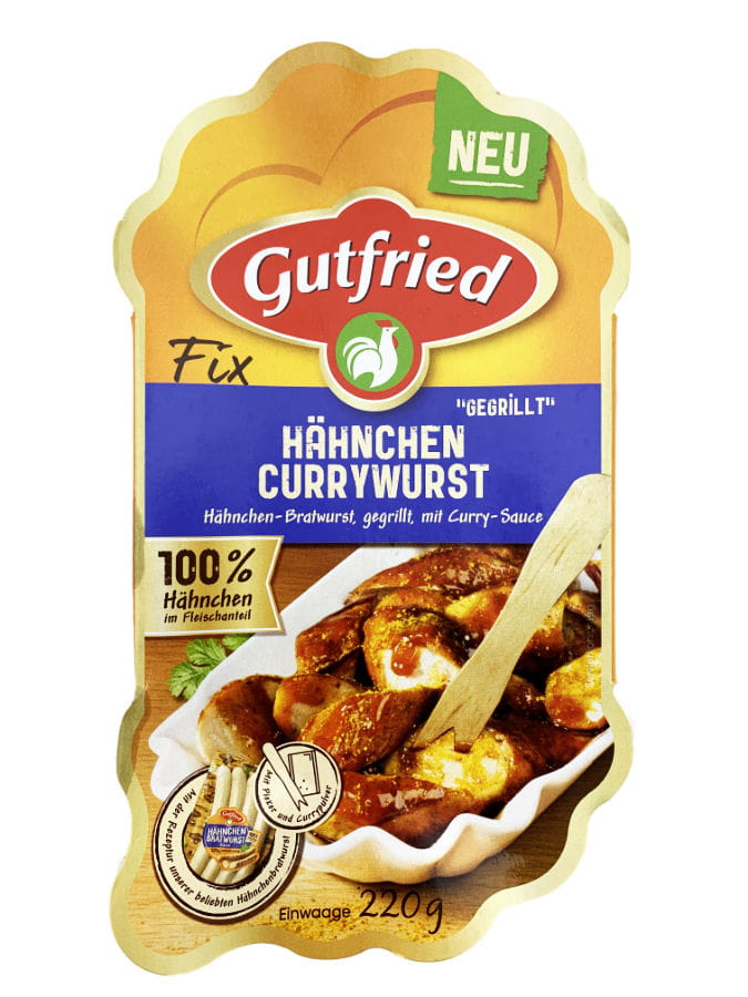 Gutfried Hähnchen Currywurst 220g