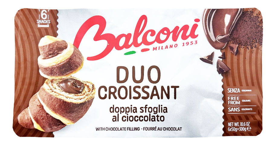 Duo Croissant mit Schokoladenfüllung 6er 300g 
