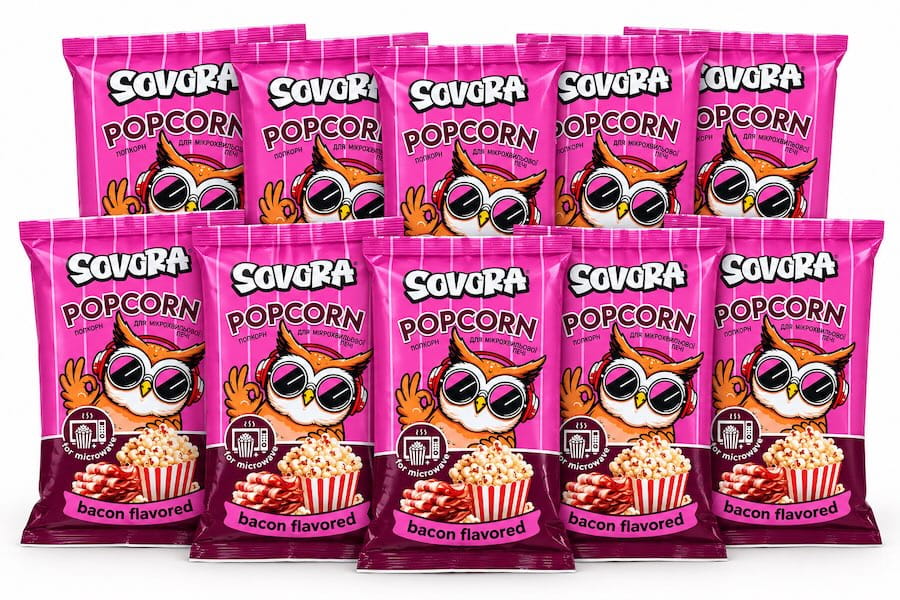 10x Mikrowellenpopcorn Mit Bacon Geschmack 100g Kopie