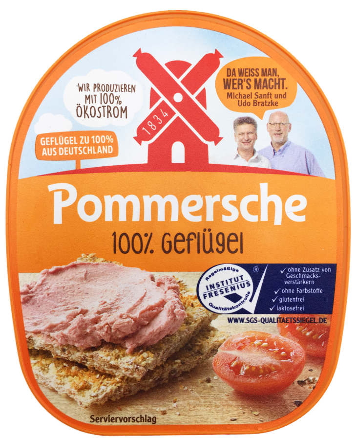 Pommersche feine Geflügelleberwurst 125g