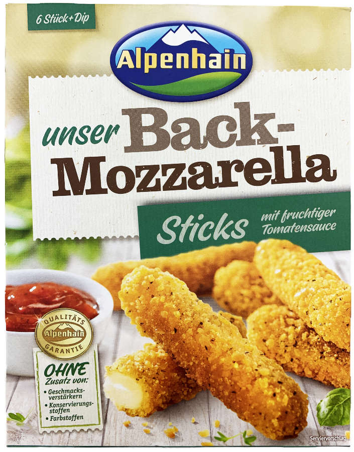 Alpenhain Back Mozzarella Sticks 200g