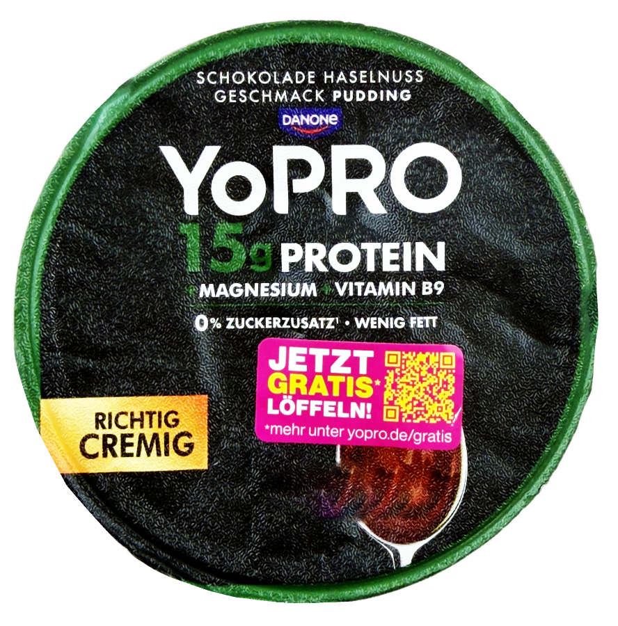 YOPRO Protein Pudding Schokolade Haselnuss 150g