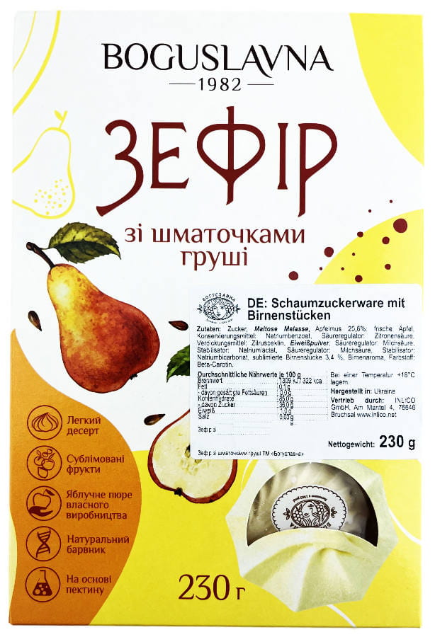 Zefir Schaumzuckerküsse Mit Birnenstücken 230g