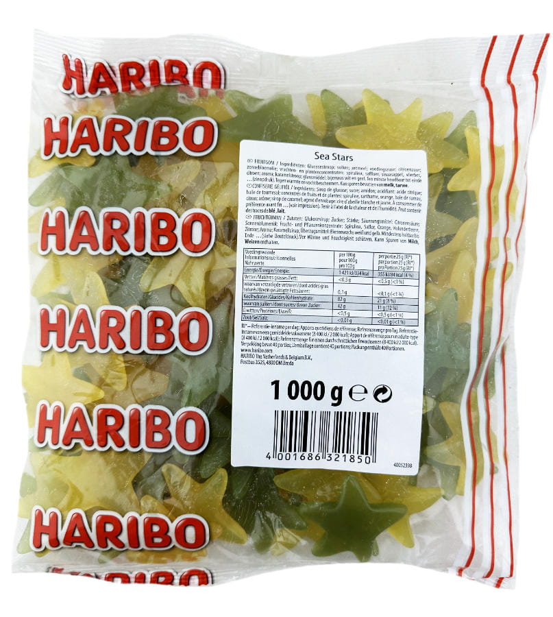 HARIBO Sea Stars Fruchtgummi XXL 1000g