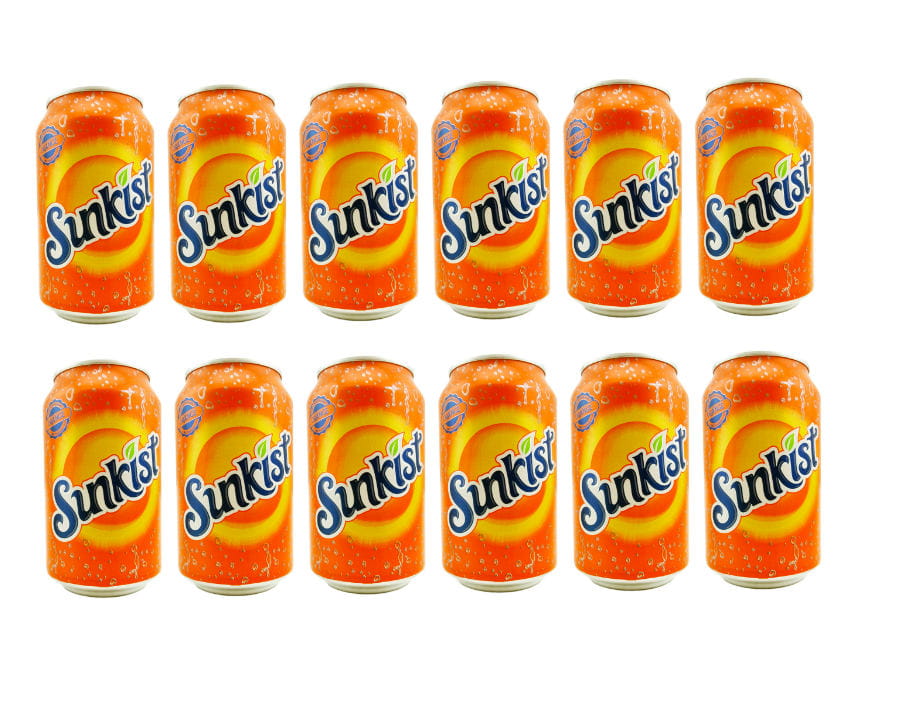 12x Sunkist Orangen Zitronenlimonade 330ml