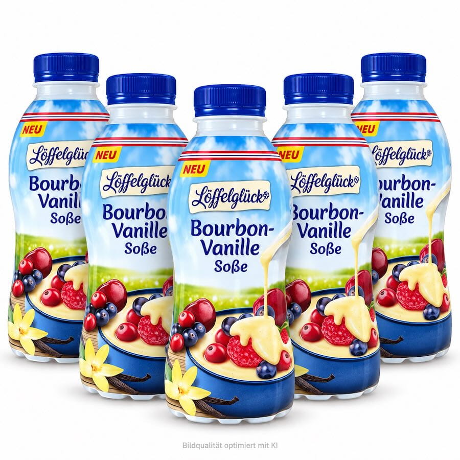 5x Löffelglück Bourbon Vanille Soße 500ml