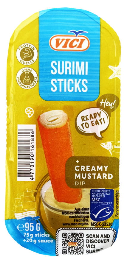 Vici Surimi Sticks Mit Cremigem Senfsauce Dip 95g