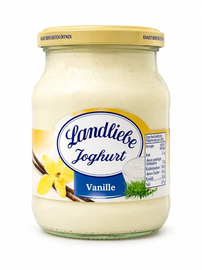 Landliebe Joghurt Vanille im Glas 500g