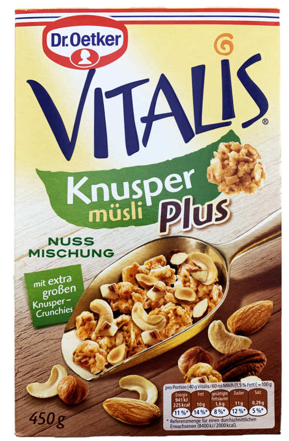 Vitalis Knuspermüsli Plus Nussmischung 450g