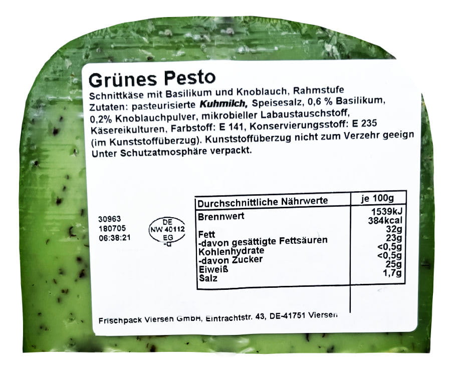 Pestokäse Basilikum Knoblauch ca. 110g