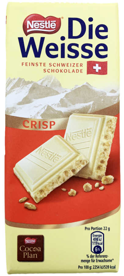 Nestlé Die Weisse Schokolade mit Crisp 90g