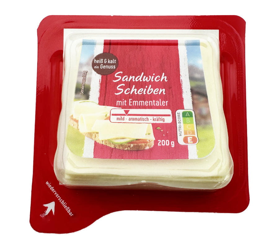 Sandwich Scheiben Mit Emmentaler 200g