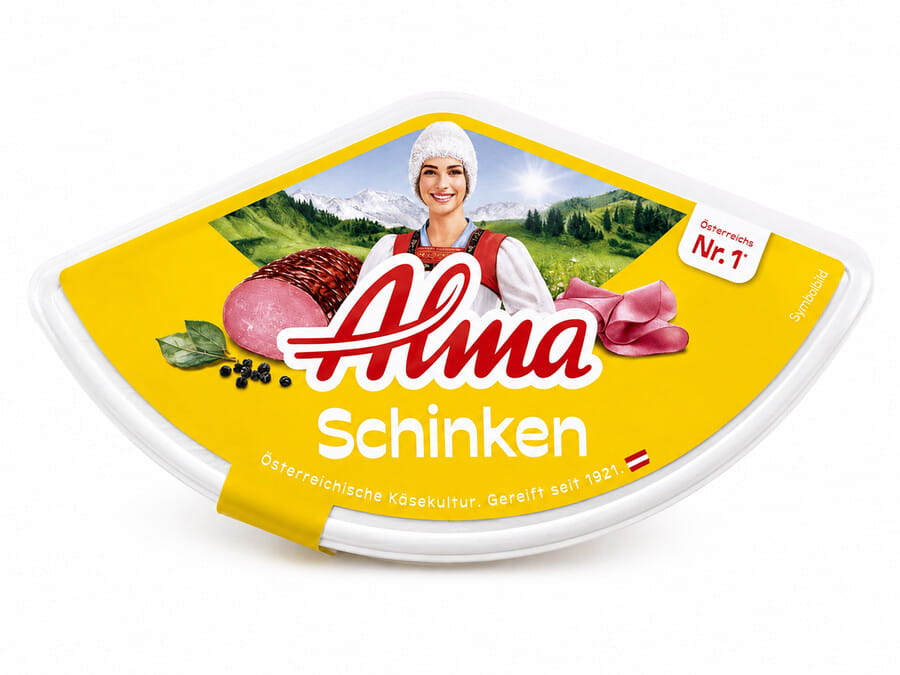 Alma Schinken Eckerl 3er Schmelzkäse 150g 