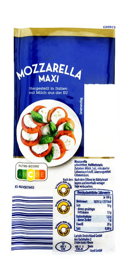 Mozzarella Maxi Am Stück XXL 400g