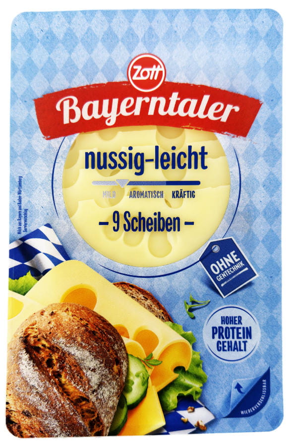 Zott Bayerntaler Käsescheiben Nussig Leicht 120g